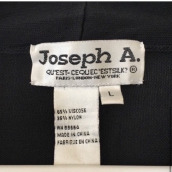 Joseph Allen Vintage Black Crossover Neckline long sleeve Top Size Large - Picture 4 of 4